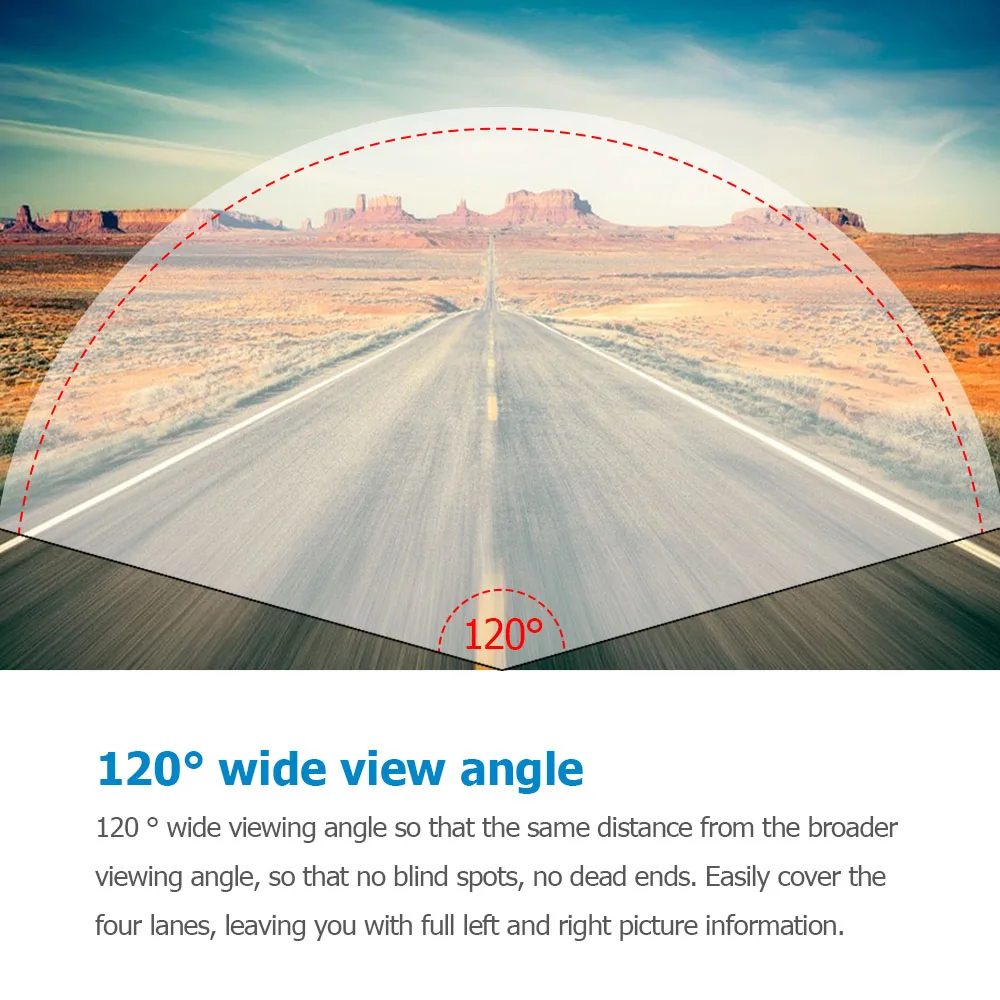 

KKmoon FHD 1080P 4.3'' Dual Lens Car DVR Camera Video Recorder Rear View Mirror Dash Cam Video Camera Recorder Car Dash Cam