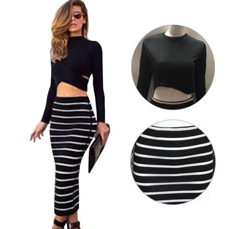 Комплект (2 шт.) летнее женское платье костюм с длинным рукавом черный короткий