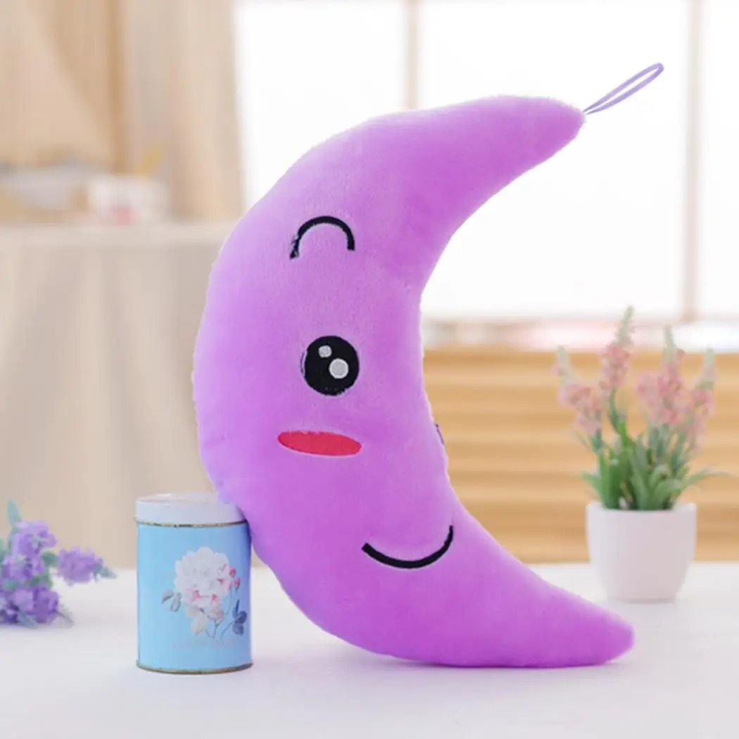 Милые светодиодная Подушка светящаяся Луна Мягкая унисекс Home Decor игрушки детей