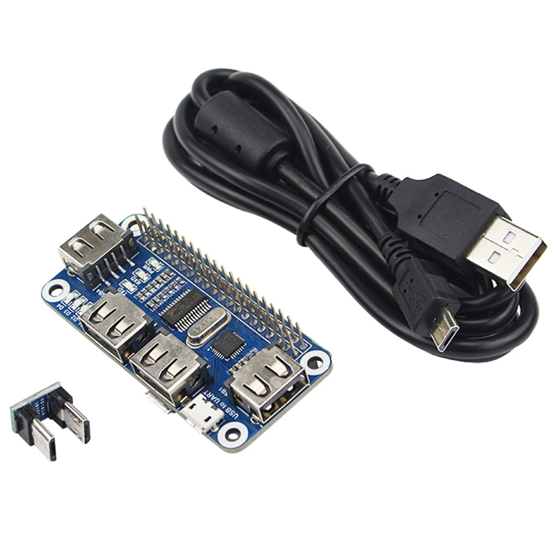4 порта USB HUB HAT для Raspberry Pi 3/2/Zero W Плата расширения к UART последовательной отладки