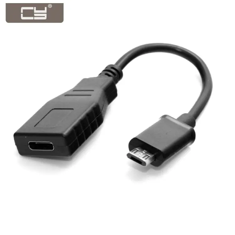 

CY 10cm Micro USB 2.0 Male to USB-C USB 3.1 Type C Female Extension Data Cable for Mac book Tablet Mobile Phone