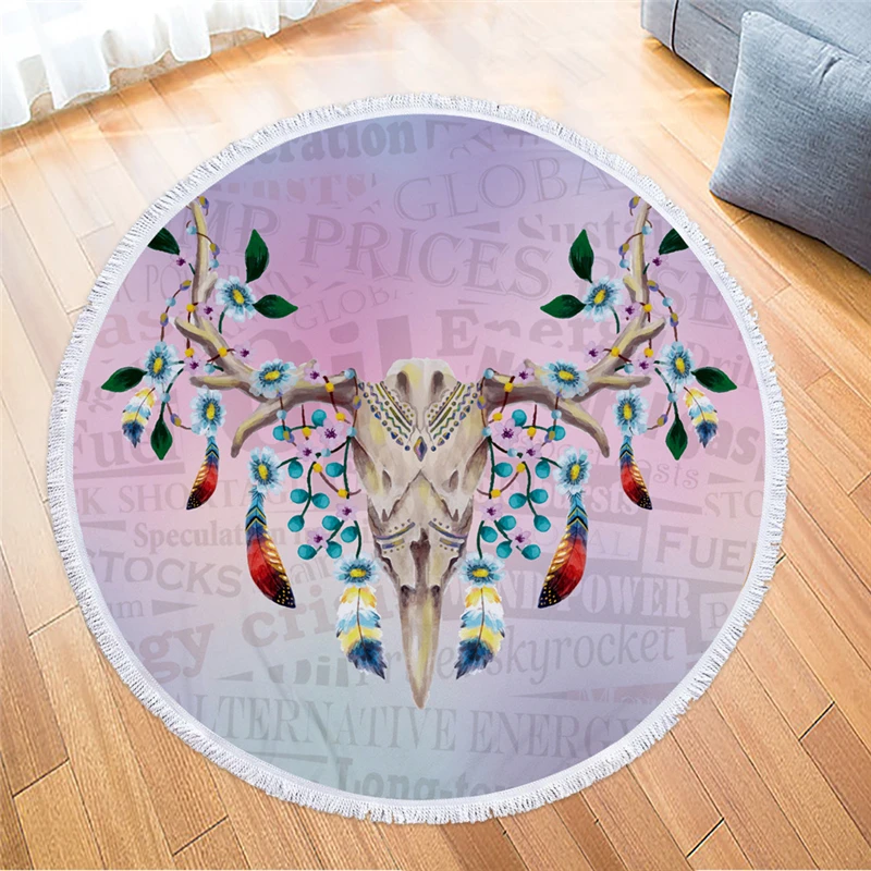 3d сахарный череп микрофибра пляжное полотенце для взрослых йога коврик кисточка