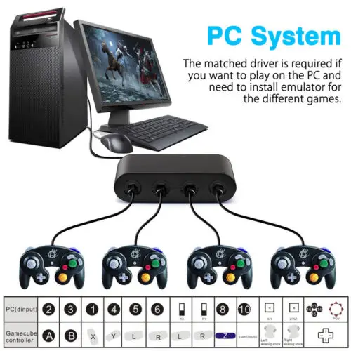 4Port USB Controller Adapter Converter For Nintendo Wii U&ampSwitch&ampPC Hot Converters Digital Cables |