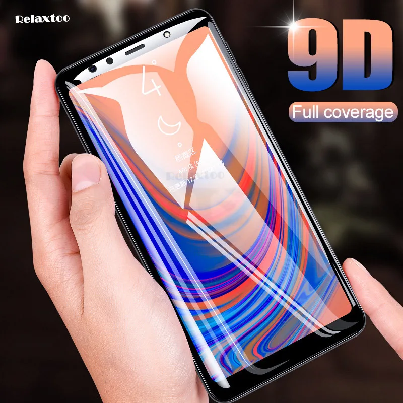 Закаленное стекло 9D для Samsung Galaxy A5/A7 2017/A9/A6/A8 Plus 2018 с изогнутыми краями|Защитные