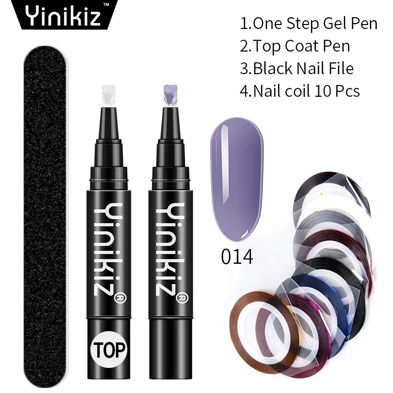 Yinikiz 13 шт. длительный Светодиодный УФ лампа лак Лаки 3 в 1 гель для ногтей One Step