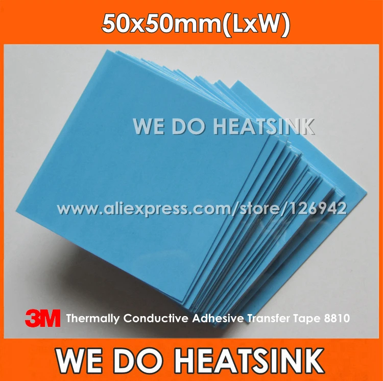 10 шт. термопроводящие двусторонние клейкие ленты 3M 8810 50x50 мм|thermal conductive|thermally conductive