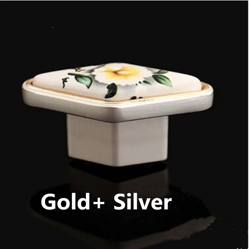 Модные Современные винтажные ручки для мебели в форме ромба серебристые