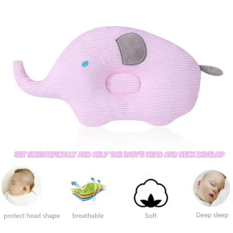 Подушка для новорожденных хлопок милый слон позиционер сна поддерживающая