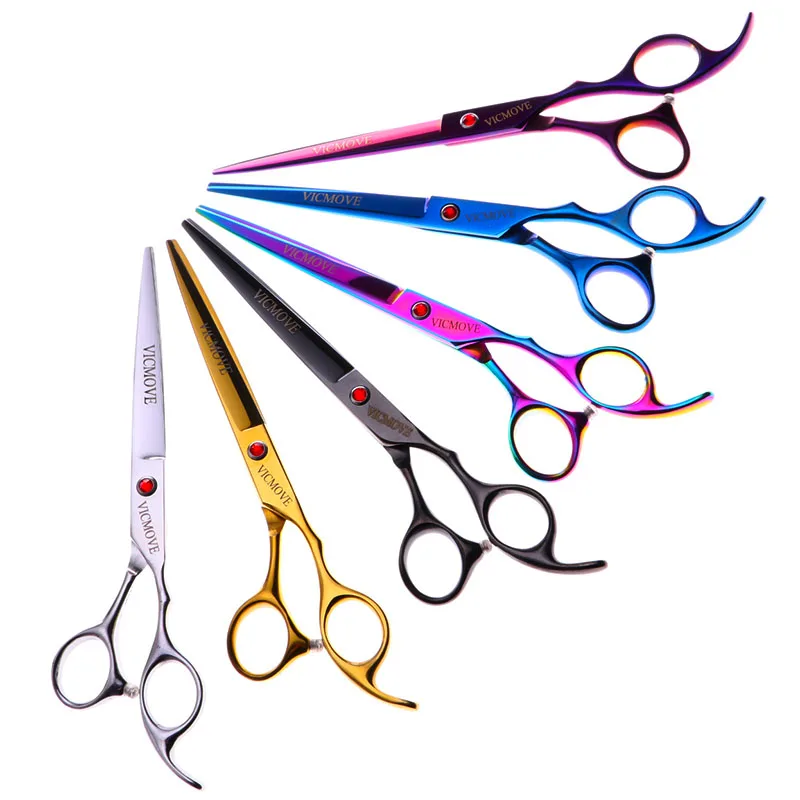 7&quot Stainless Steel Pet Scissors Dogs Gromming Shears Barber Sharp Edge Animals Cat Hair Cutting Tools Kit 6 colors available |
