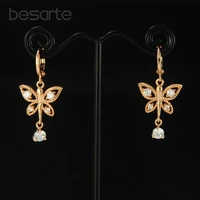 floating butterfly long earrings for women boucle d oreille pendientes mujer oorbellen lang orecchini lunghi ohrringe e2342