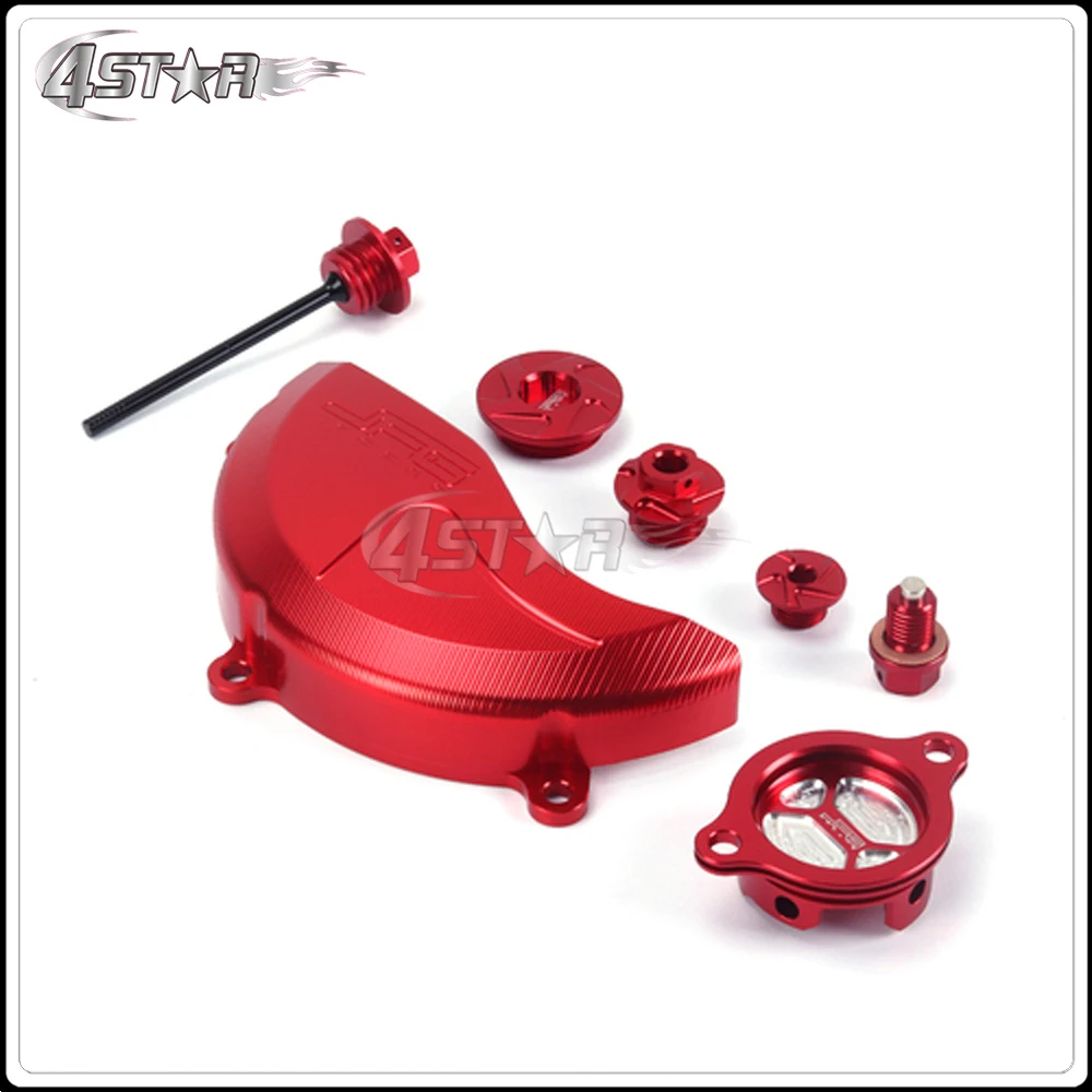 Motorcycle Red CNC Aluminum Screw Timing Engine Cover Oil Filter Cap Dipstick For HONDA CRF250R 10 2011 2012 2013 2014 2015 2016