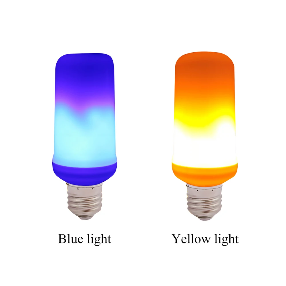 

Светодиодная лампа с эффектом пламени, 3 Вт, E27, Стандартное основание, атмосферное украшение, имитация огня и мерцания, светодиодсветильник ...