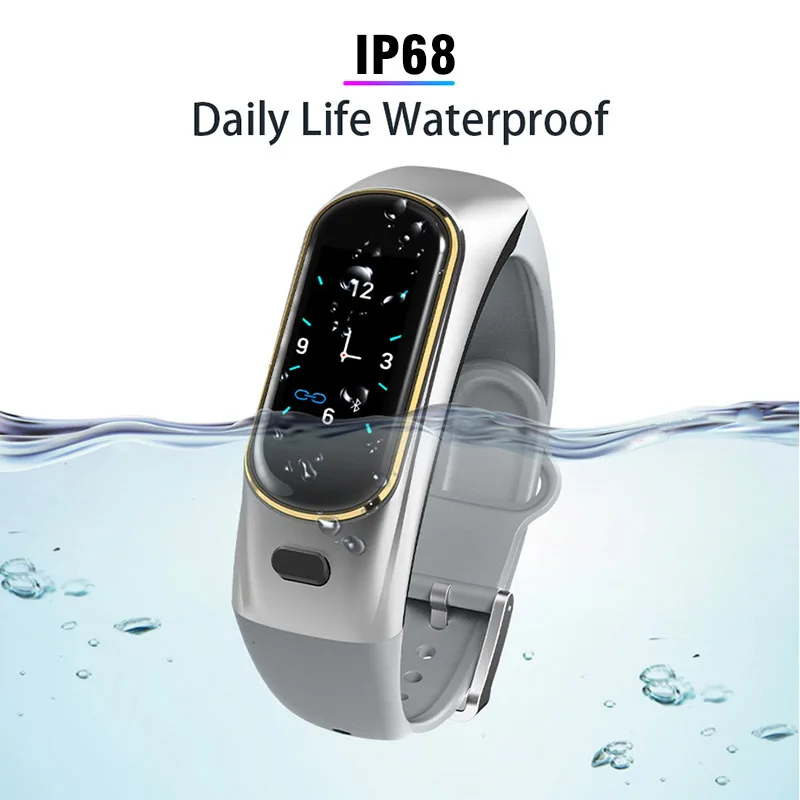 H109 смарт браслет наушники пульсометр часы телефон фитнес трекер Bluetooth
