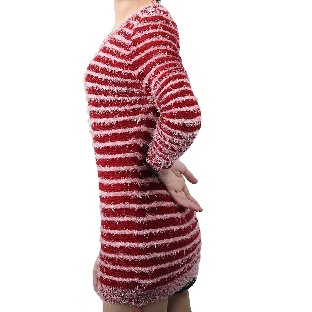 Fashion 2018 Winter Women Sweaters And Pullovers Korean Fluffy Stripe Female Sweater Christmas Tops Jumper | Женская одежда