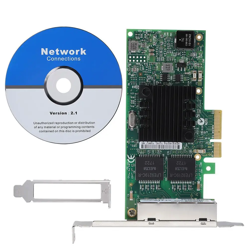 PCI-E 4-портовый сервер Gigabit Ethernet адаптер для сетевой карты intel i350 T4 PCI-Ex4 10/100/1000 Мбит/с