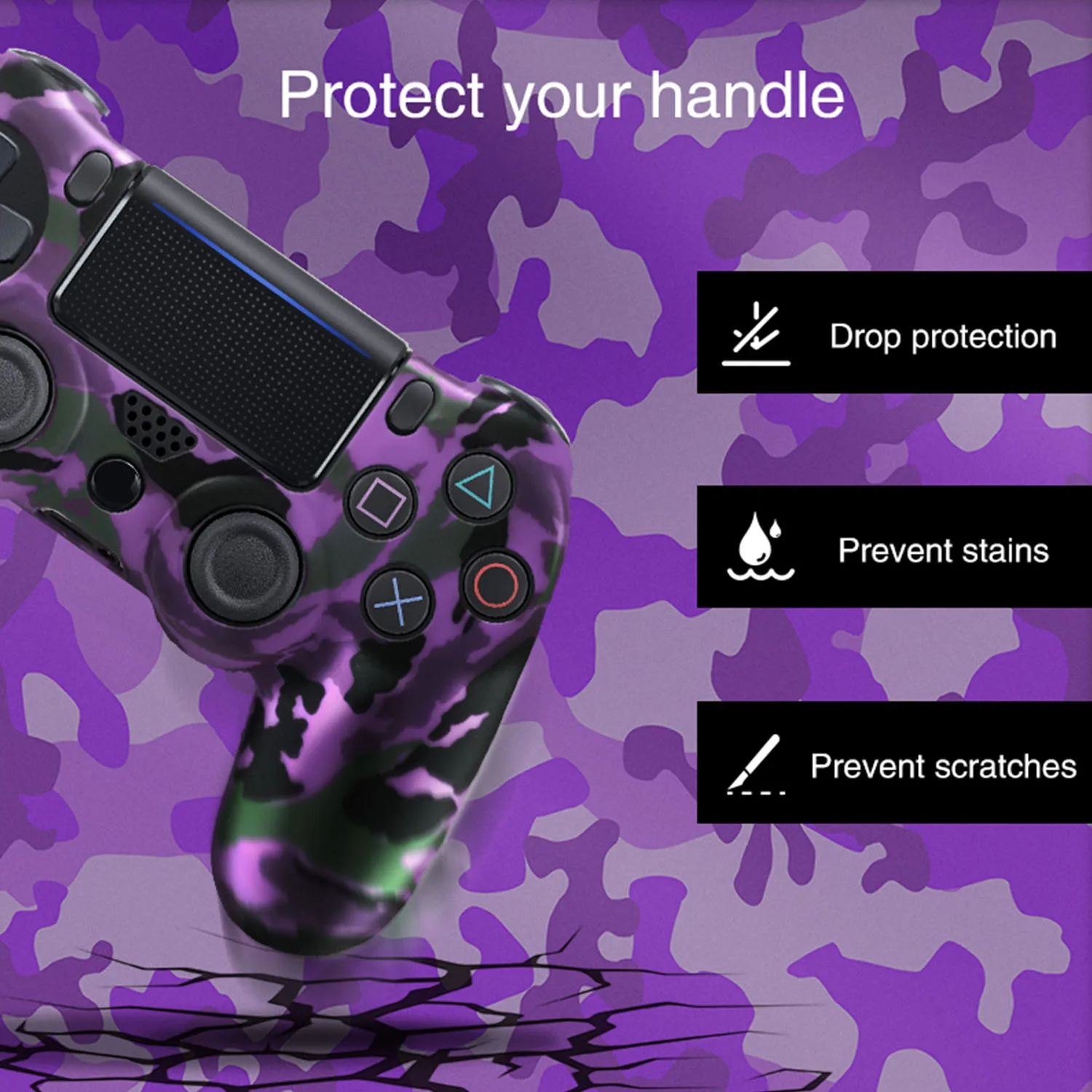Силиконовый гелевый Чехол Bevigac для контроллера защитный чехол Sony PlayStation Play Station 4