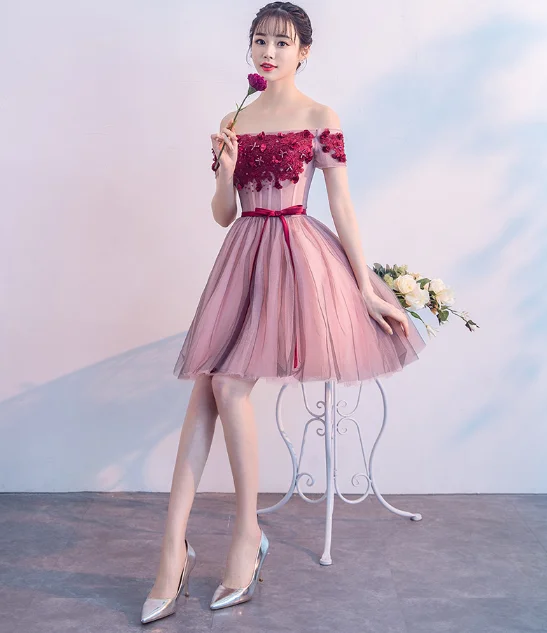 

Fashion Red Dress Women Off Shoulder Short Sleeves Lace Mesh Ball Gown Backless Bandage Sexy Party Club Dress