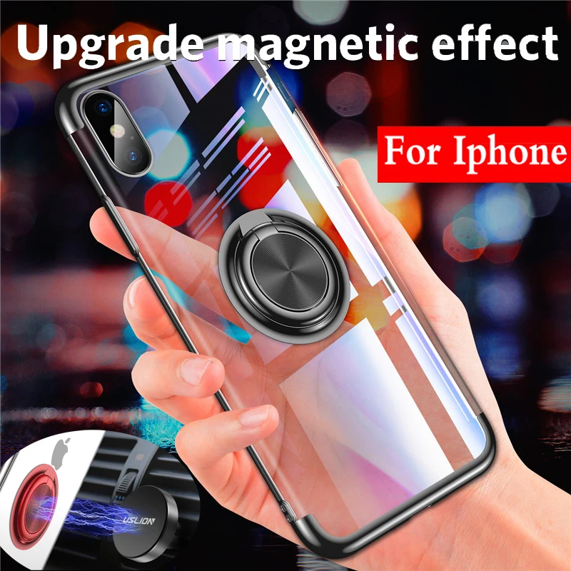 Чехол для iPhone Xs Max/Xr/Xs роскошный Автомобильный держатель подставка Магнитный