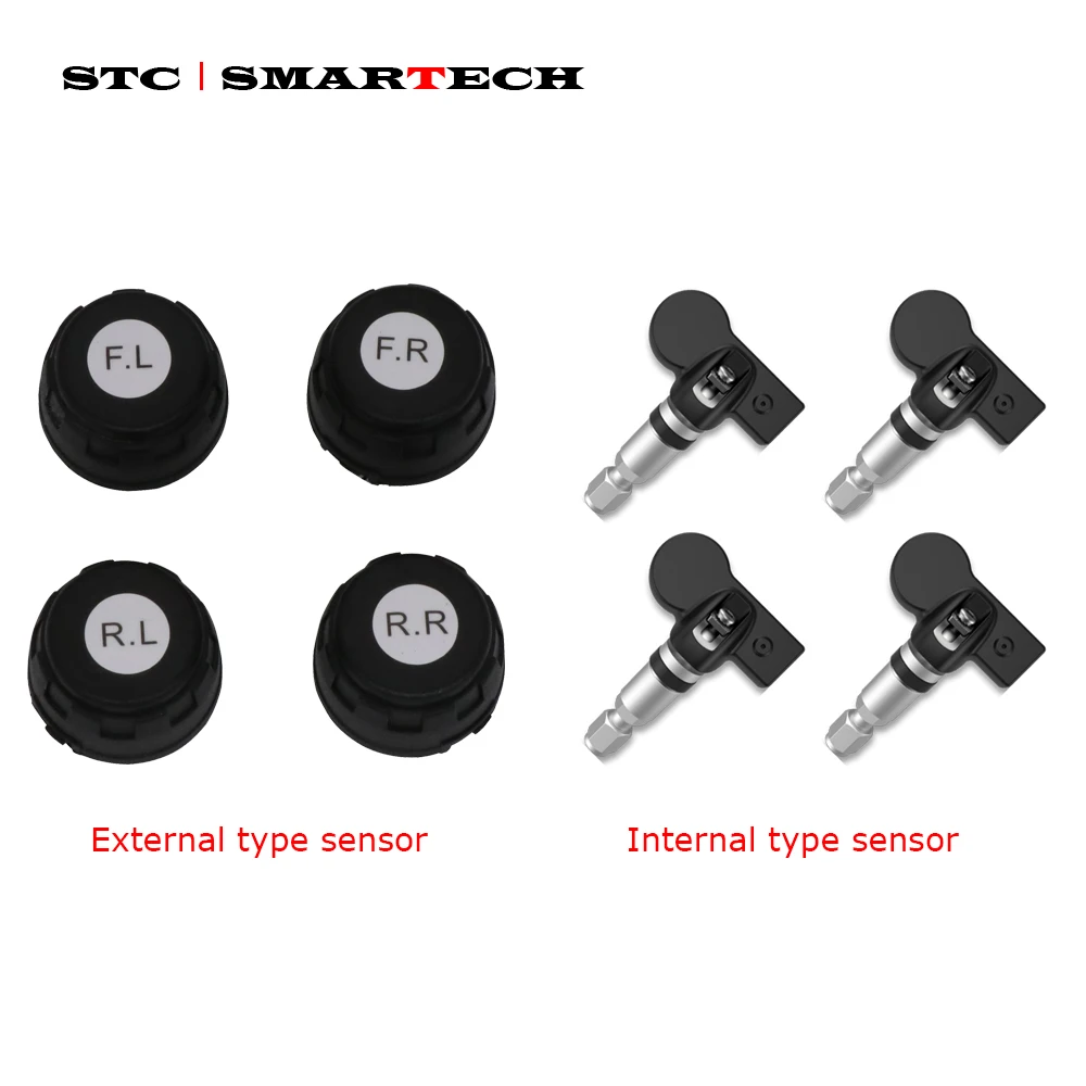 SMARTECH TPMS Солнечный автомобильный датчик давления в шинах с ЖК дисплеем система
