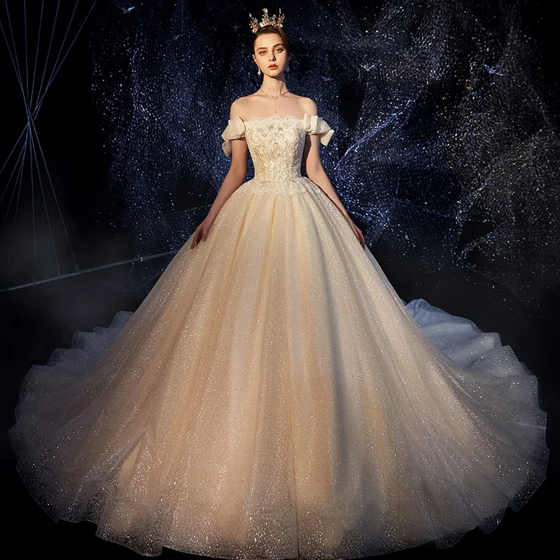 Vivian's Bridal 2019 роскошное свадебное платье с блестящими кристаллами сексуальное