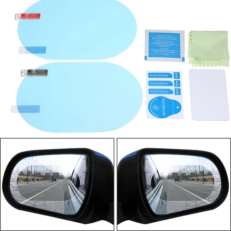 2 шт пленка на зеркало заднего вида автомобиля прозрачное непромокаемое анти
