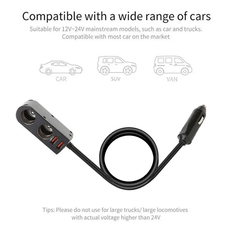 5V/2A Double USB Port 2 Way Auto Car Cigarette Lighter Socket Splitter Charger Plug Adapter DC12/24V | Автомобили и мотоциклы