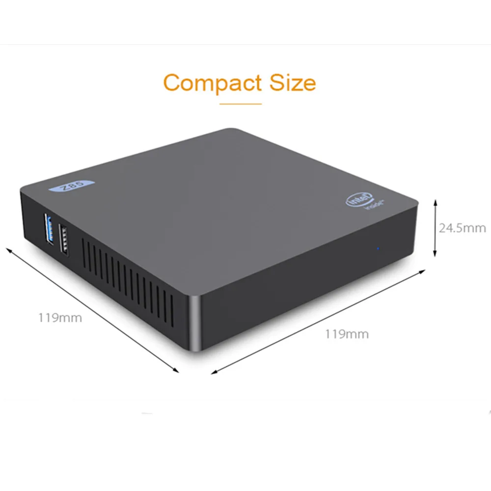 Z85 мини ПК Intel Atom X5 Z8350 двухэкранный дисплей Поддержка Windows10 система 2 4 г + 5 8 Г wifi HD