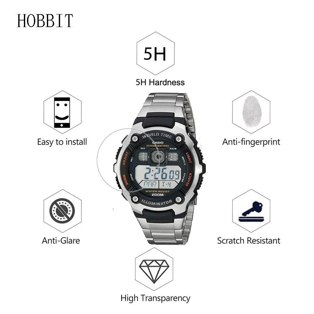 3 упаковки 5H нано Взрывозащищенная Защита экрана для Casio AE 2000W AE2000WD AE1000W AE10000WD AE2100W