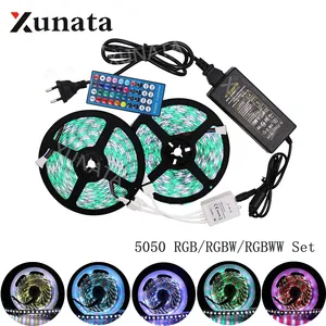 Лента светодиодная водонепроницаемая, 60 светодиодовм, 12 В, с пультом