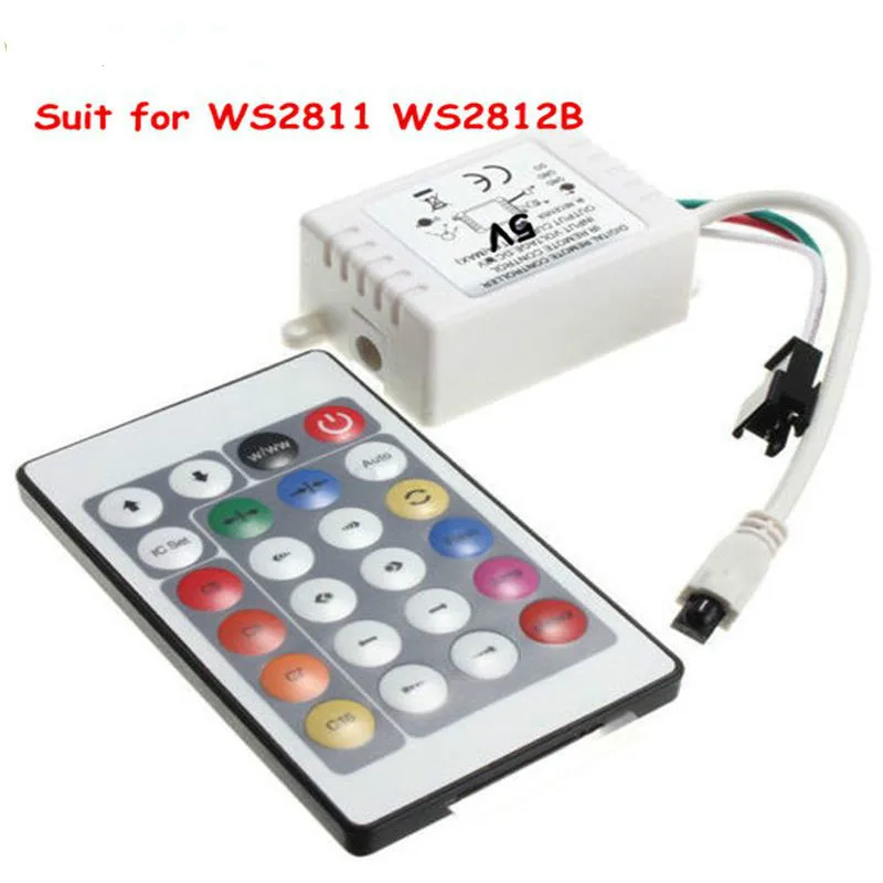 24-мя клавишами DC5V/12 V ИК-пульт дистанционного управления WS2812B WS2811 2811 200 изменение Max
