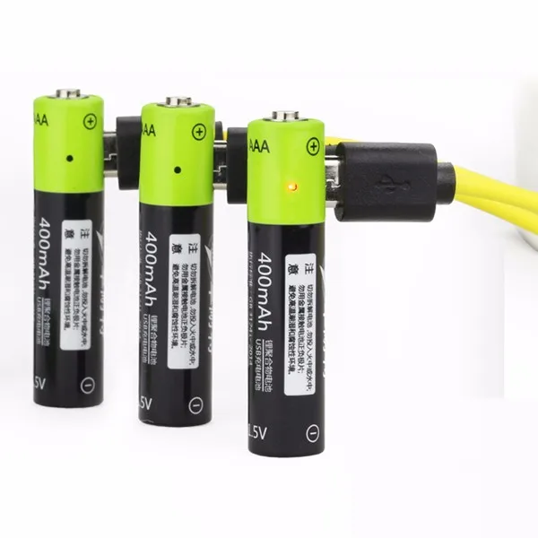 ZNTER S17 1 5 V 400mAh USB аккумуляторная батарея AAA Lipo|Перезаряжаемые батареи| |
