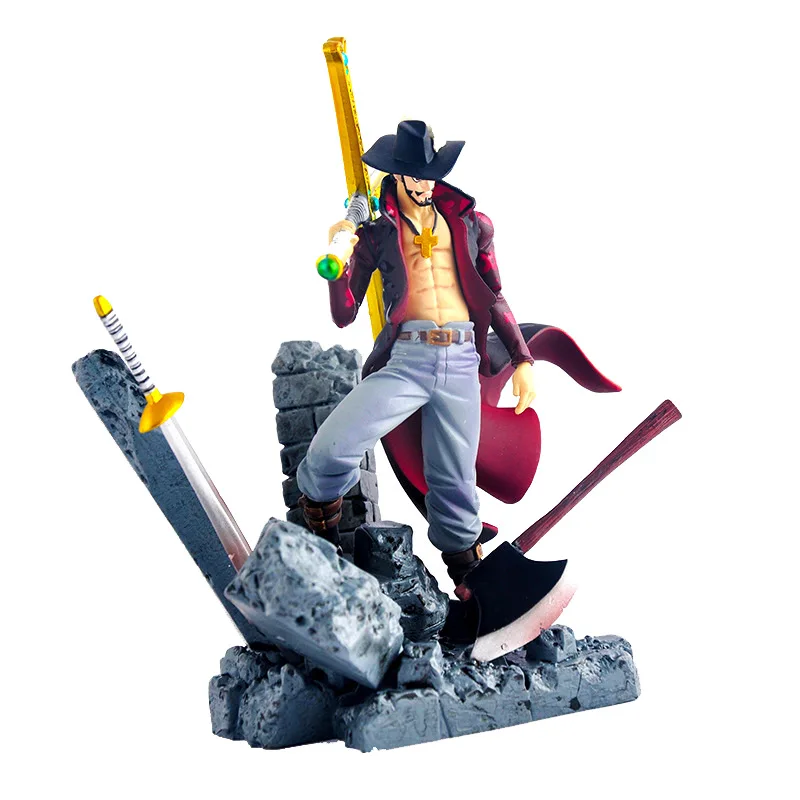 Соколиный глаз 15 см с рисунком из аниме One Piece ПВХ Фигурки игрушки воскресенье и