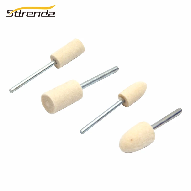 STLRENDA 12pcs/lot Wool Polishing Grinding Head Wheel 2.35/3mm Shank 3-12mm Heads for Electric Power Drill Grinder Rotary Tools |
