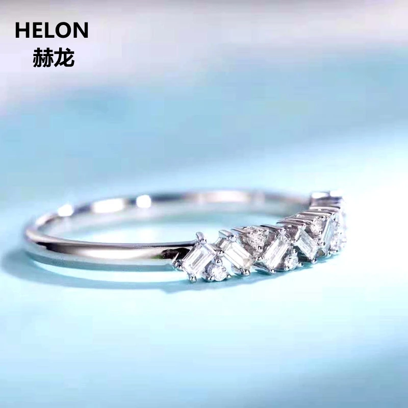 Женское Обручальное кольцо с натуральными бриллиантами 0.16ct SI/H однотонное