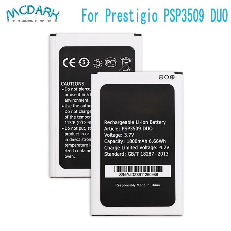 1800 мАч для Prestigio Wize D3 E3 K3 PSP 3509 DUO аккумулятор телефона Сменные Аккумуляторы