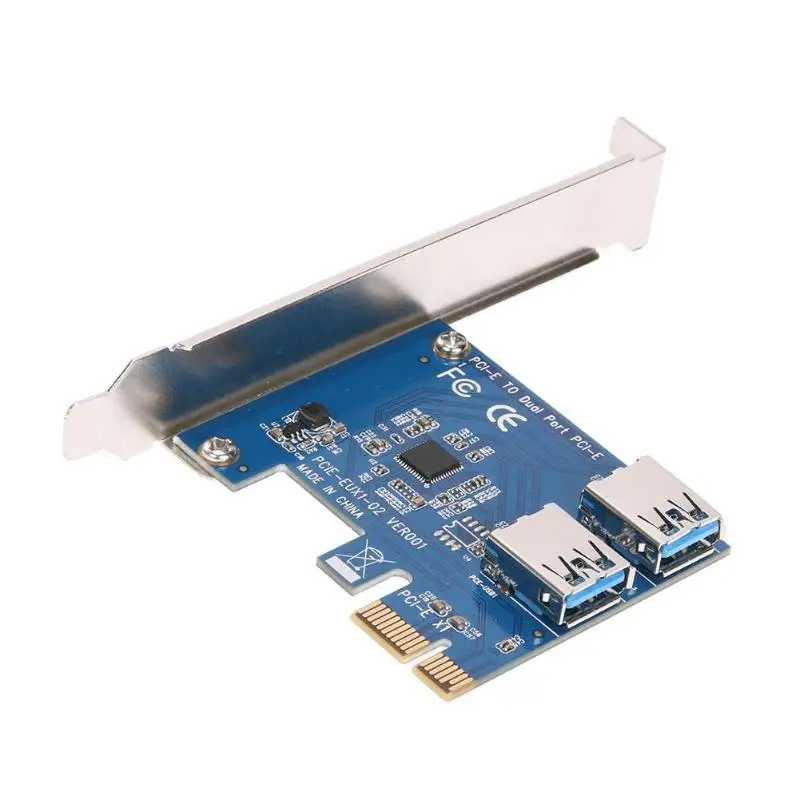 PCI Express e до Dual USB 3 0 Порты и разъёмы Extender конвертерная плата адаптера Плата