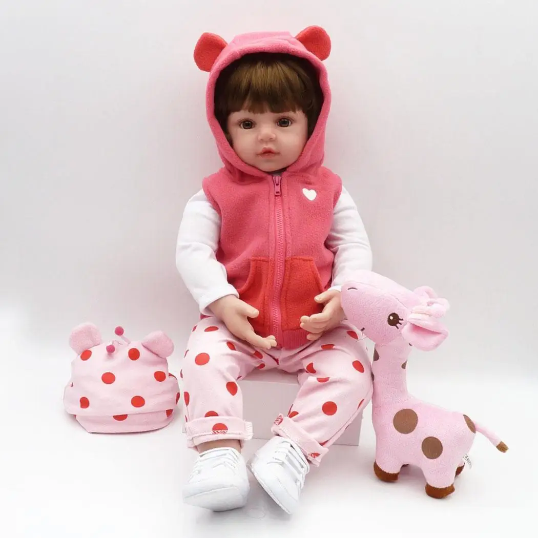 NPK 58 см Boneca Reborn Realista модные куклы силиконовые Детские для принцессы подарок на