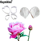 Большой цветок пион Вайнер и резак силиконовые формы Gumpaste Sugarcraft помадки плесень торт отделочных работ CS286