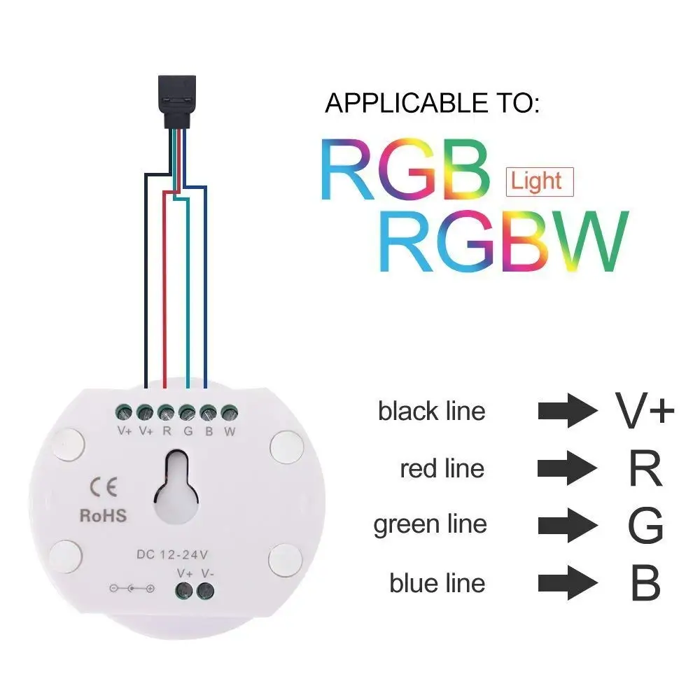 RGB светодиодный контроллер Bluetooth RGB/RGBW светодиодные полосы света DC 12-24 В мини для