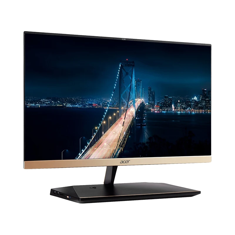 Моноблок Acer Aspire S24-880 23.8"/i7 8550u/8Gb/1Tb/UHDG 620/CR/WF/BT/135W/Win10/золотистый (DQ.BA8ER.001) |