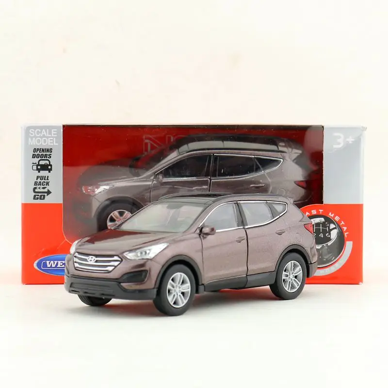 

Welly DieCast Metal Model/1:36 Scale/Hyundai Santafe SUV Sport Toy Car/Pull Back Educational Collection/Gift For Children
