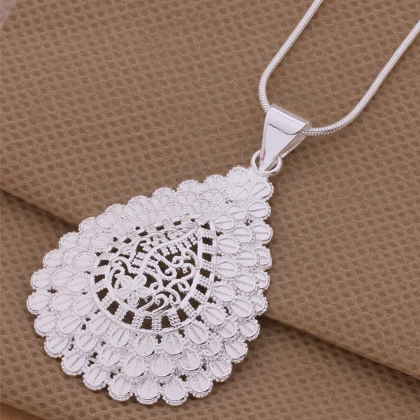 An202 Hot 925 Sterling Silver Necklace Fashion Jewelry Pendant Peach Shape /gjsapaza Aogajfna | Украшения и аксессуары