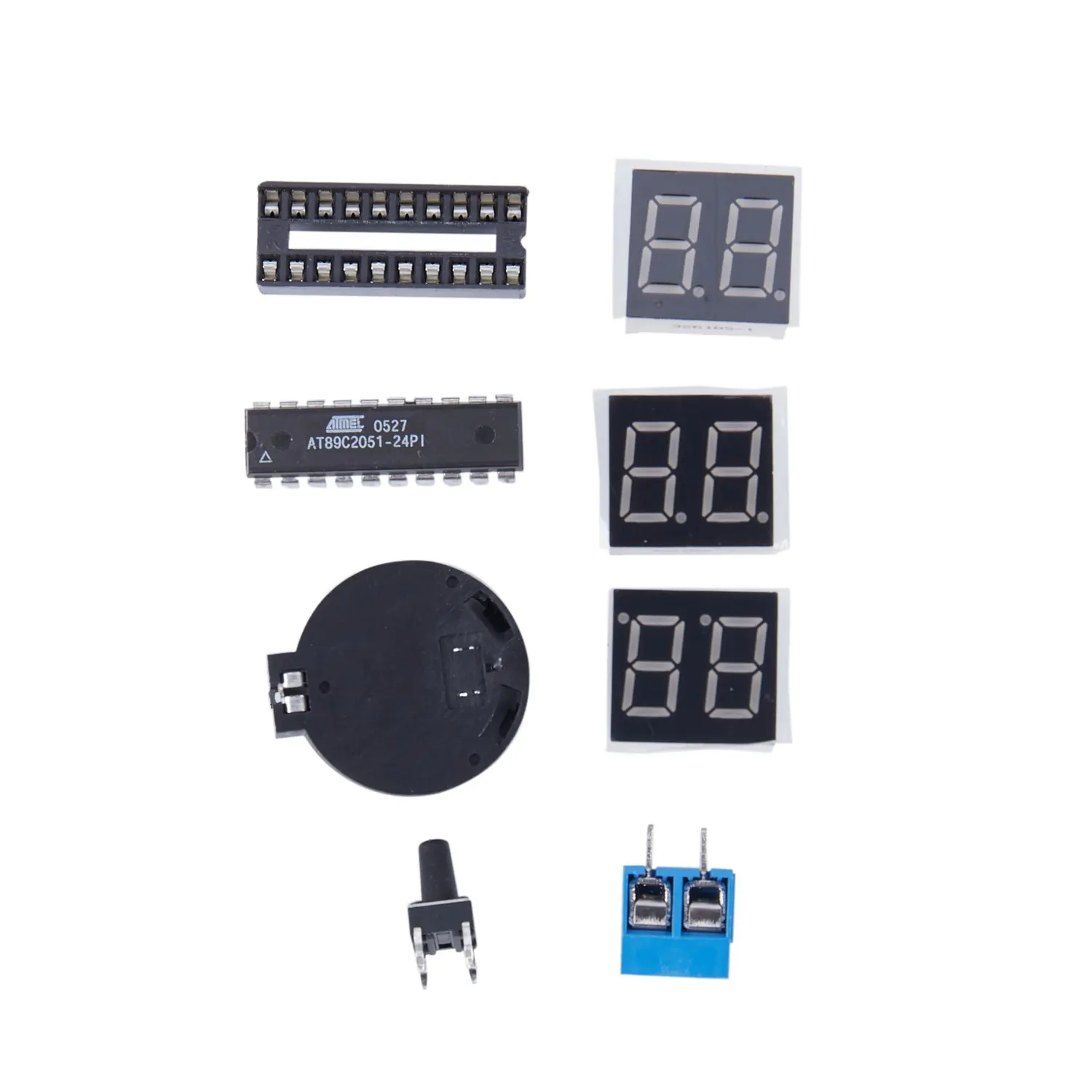 DIY Kit модуль 9V-12V AT89C2051 6 цифровой светодиодный электронные часы Запчасти
