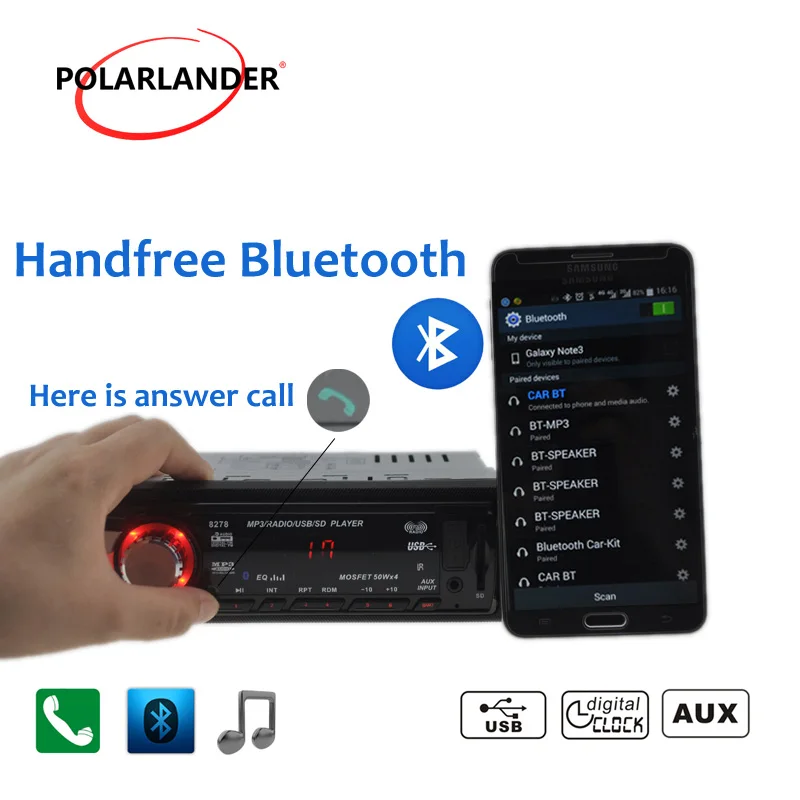 Радио кассетный плеер 12V стерео FM радио MP3 аудио Bluetooth Авторадио USB/SD карта/MMC