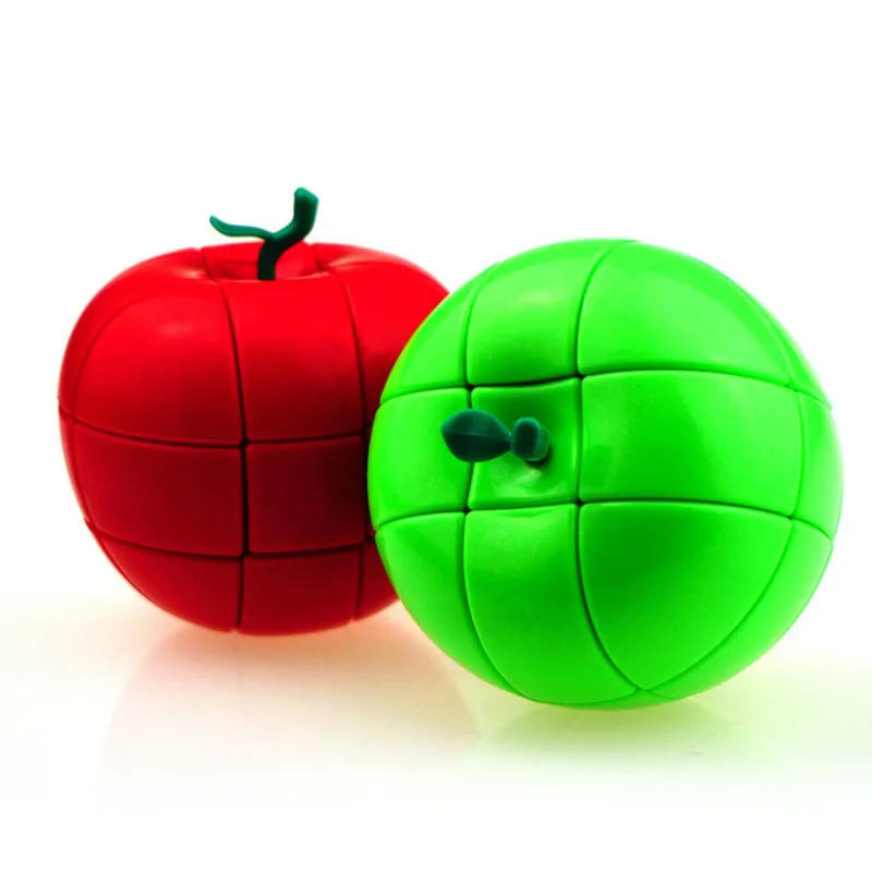 Магические Кубики пазлы YongJun YJ 3x3x3 в стиле Red GreenApple волшебные кубики круглой формы