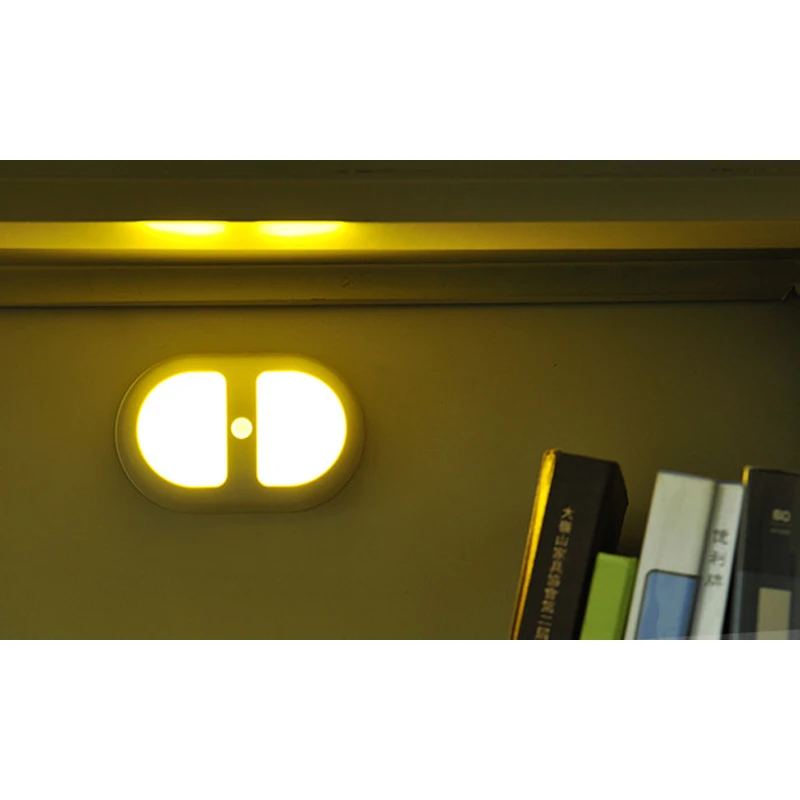LED Ellipse датчик движения тела Индукционная лампа инфракрасный ночник для книжного