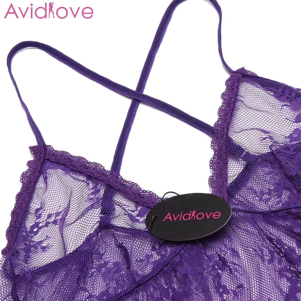 Avidlove Летняя женская сексуальная одежда комбинация большого размера прозрачное