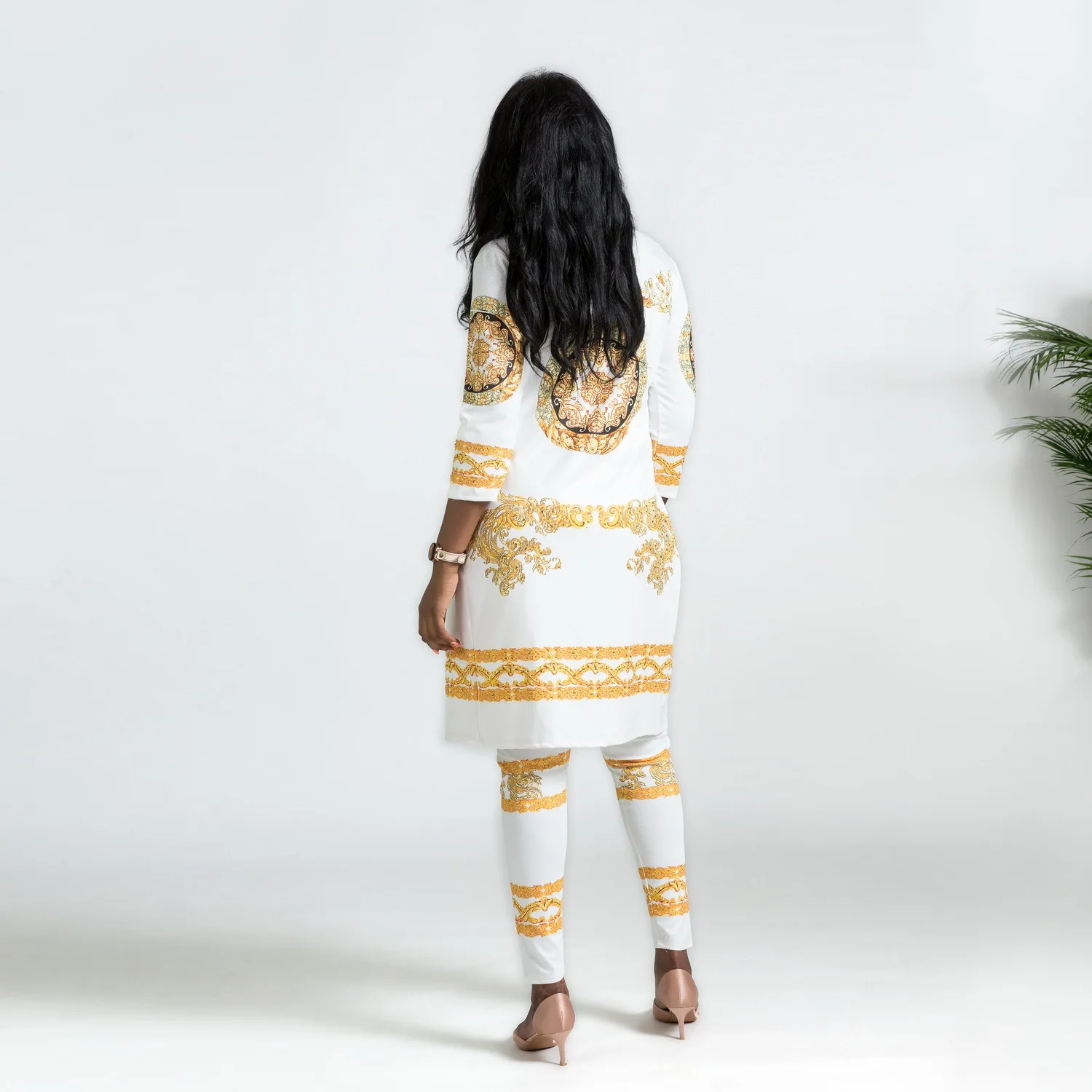 Осень зима 2018 Европейский американский новый стиль комплекты с принтом