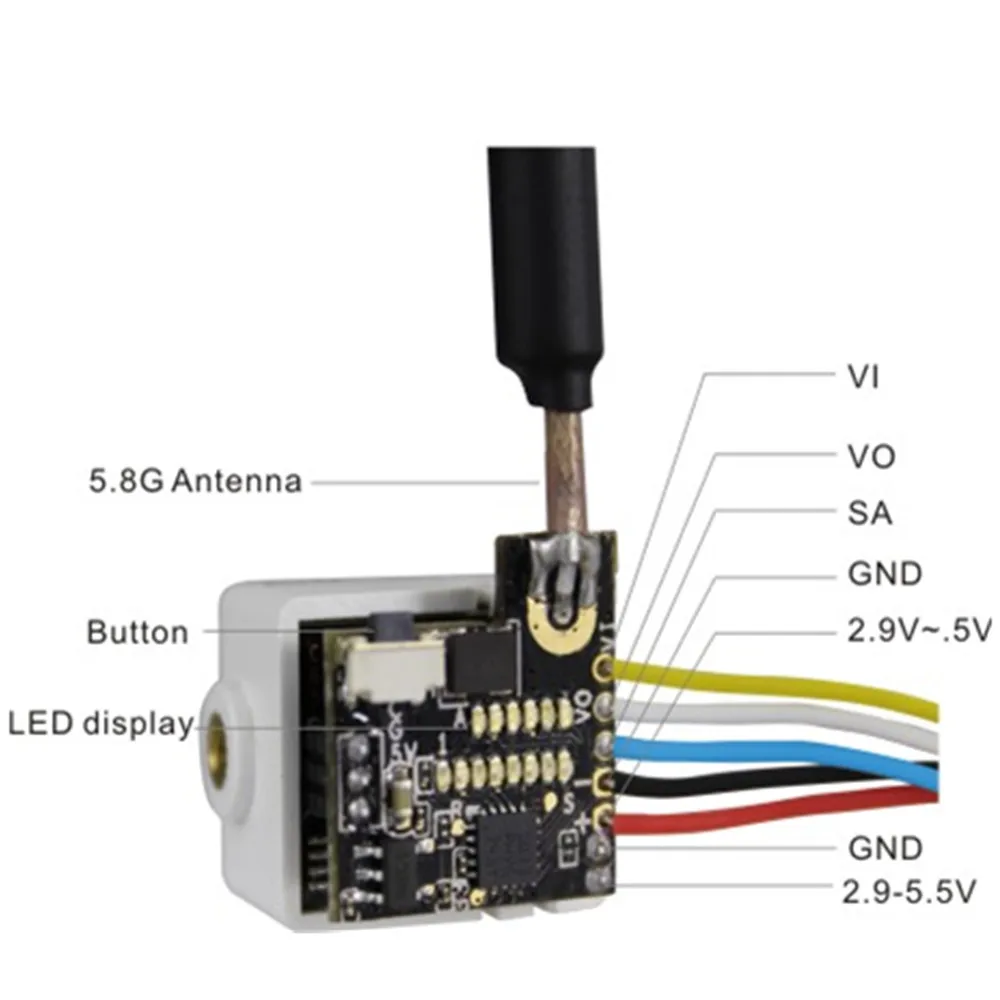 Новинка турбина cyclop Mini 5 8G 25mW 48CH AIO FPV Camera VTX трансмиттер комбинированная поддержка