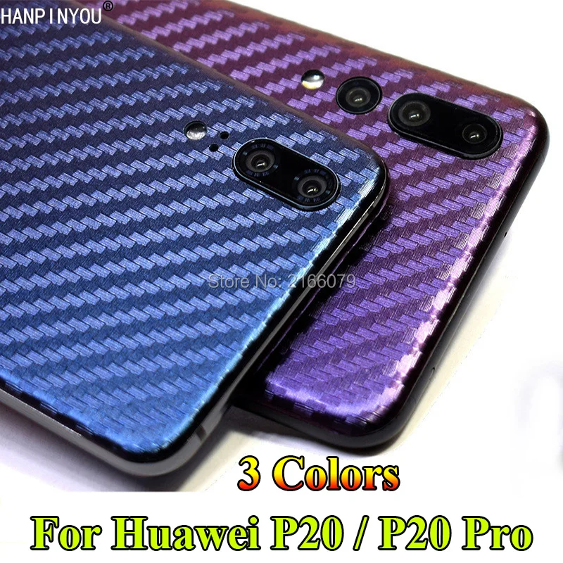 For Huawei P20 P30 Pro Lite P20Pro 3D Gradient Carbon Fiber Back Cover Rear Decal Skin Phone Protective Sticker Film Protector